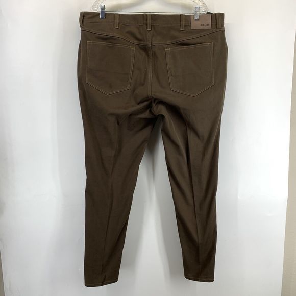 BORELIO Mens Straight Leg Pants Jeans Brown XXL 29” Inseam - Picture 2 of 10